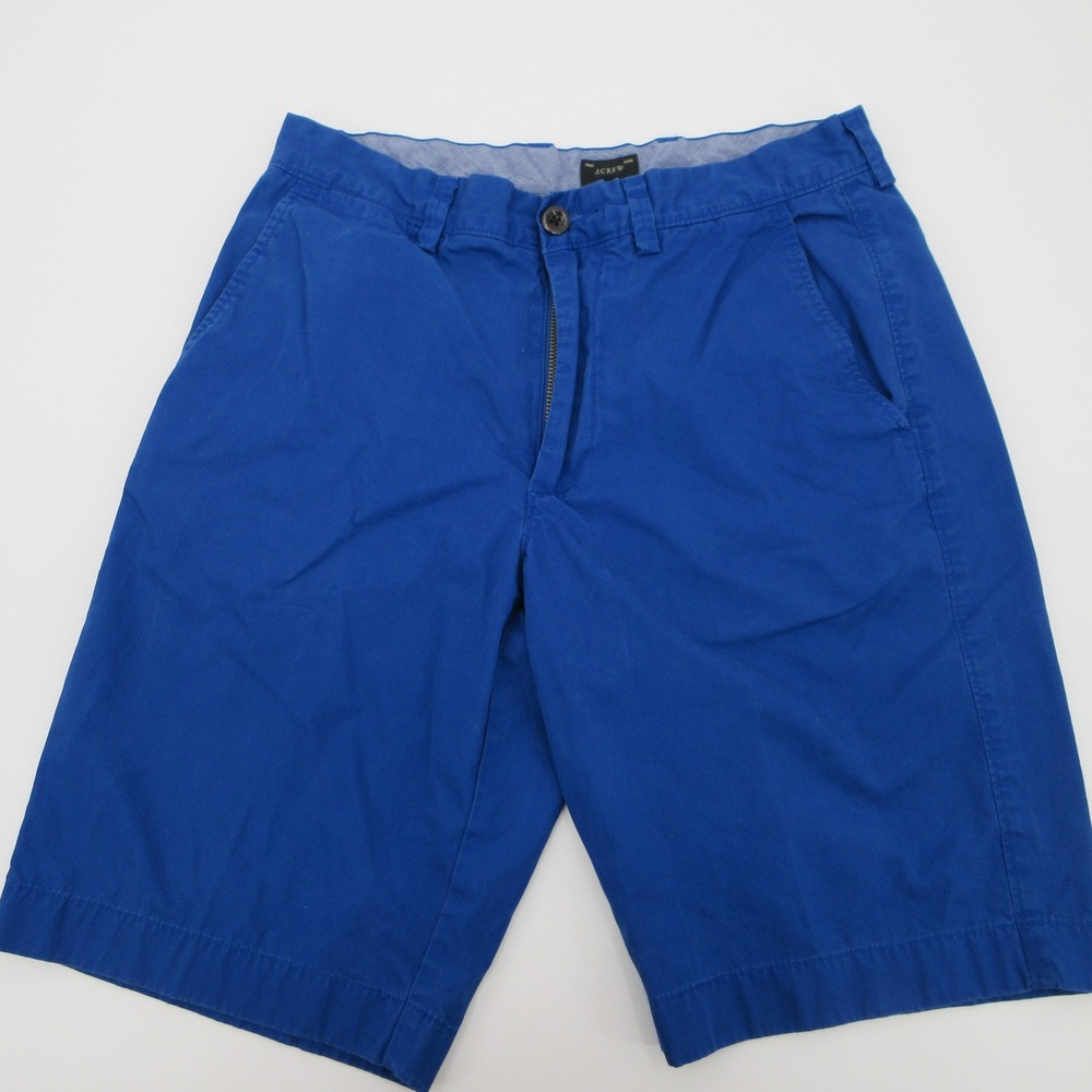 J.Crew Club Mens Cobalt Blue Cotton Chino Shorts Size 30 Style 93852